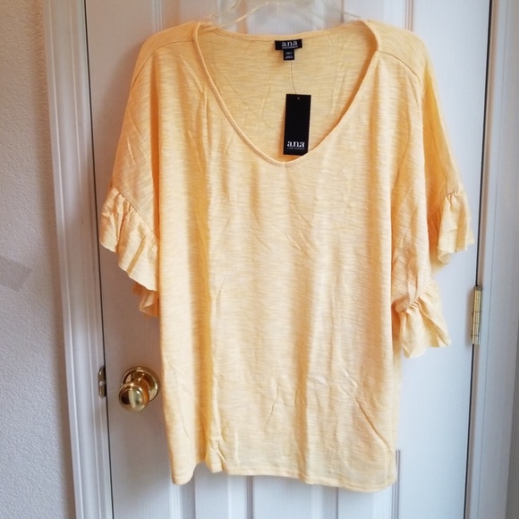 a.n.a Tops - #NWT A.N.A GOLDENROD YELLOW BLOUSE SZ XXLT🌷